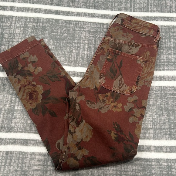 Anthropologie Pilcro & The Letterpress Floral Jeans Button Front High Rise - Picture 10 of 11